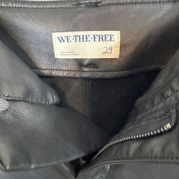 FREE PEOPLE | Level Up Vegan Slit Bootcut Pants | 29 | we the free | black pleat - Picture 10 of 14